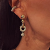 Diamond Ball Chain Earrings
