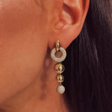 Diamond Ball Chain Earrings