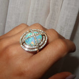 Opal and Diamond Ring