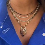 Blue Sapphire and Diamond Tennis Necklace