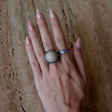 Rainbow Sapphire Eternity Band Ring