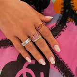 Rainbow Sapphire Eternity Band Ring