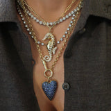 Blue Sapphire Heart Pendant