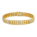 Diamond Flat Chain Bracelet