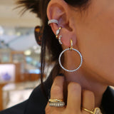 Diamond Circle Earrings