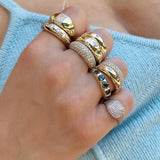 Puffy Diamond Line Ring