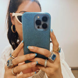 Blue Topaz East West Diamond Cocktail Ring