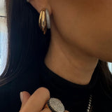 Diamond Triple Hoop Earrings