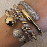 Diamond Ball Cuff Bracelet