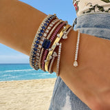 Kyanite Ruby Diamond Bracelet