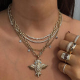 Wise Diamond Owl Pendant