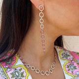 Diamond and Pink Spinel Earrings