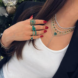 Emerald Heart Cuban Link Necklace