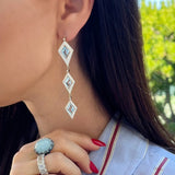 Blue Topaz Topaz Kite Earrings