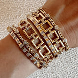 Square Diamond Link Bracelet