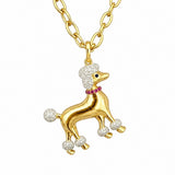 Diamond Poodle Pendant