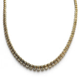 Graduated Bezel Emerald Cut Diamond Tennis Necklace