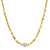 Diamond Bead Necklace