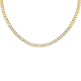Pear Diamond Bezel Tennis Necklace