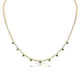 Diamond Segment Emerald Necklace