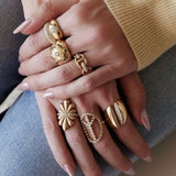 Diamond Bezel Set Peace Ring