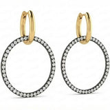 Diamond Circle Earrings