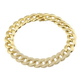 Puffy Diamond Link Chain Bracelet