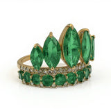 Emerald Marquis Diamond Ring