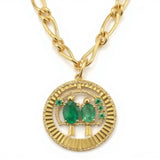 Emerald Diamond Lovebirds Pendant