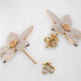 Large Diamond Daisy Earrings
